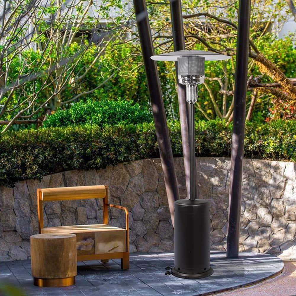 47000 BTU Propane Iron Floor Standing Patio Heater in Oil-Rubbed Bronze BYY624-7