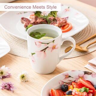 VEWEET Annie 20-Piece Casual Printed white Porcelain Dinnerware Set (Service for 4) ANNIE003