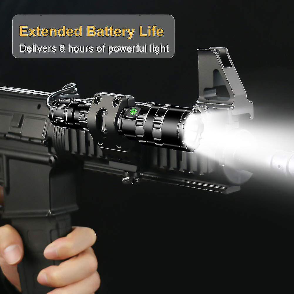 Usb Rechargeable Led Flashlight Torch， Ultra Powerful Military， Ipx65 Waterproof Flashlight Torch With Charge Indicator