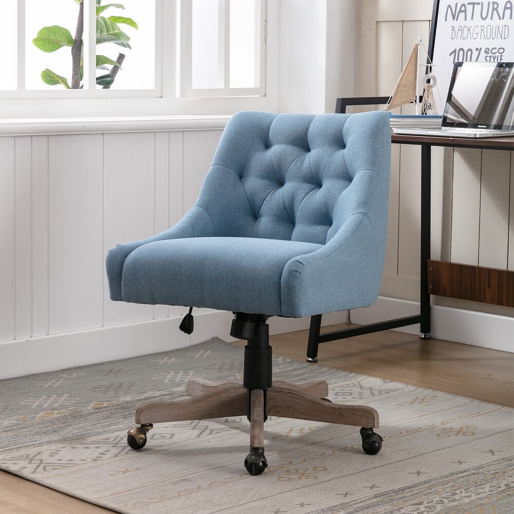 Tufted Accent Chairs Swivel Desk Chair Computer Chair for Living Room