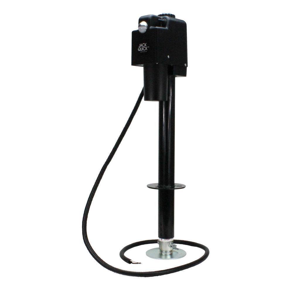 Quick Products Power A-Frame Electric Tongue Jack - 3650 lbs. Lift Capacity Black JQ-3500B