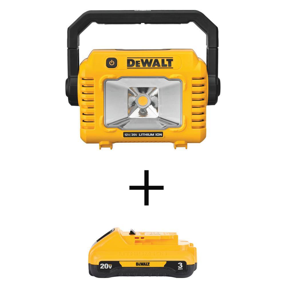 DEWALT DCL077BW230 20V MAX Compact Task Light and (1) 20V MAX Compact Lithium-Ion 3.0Ah Battery