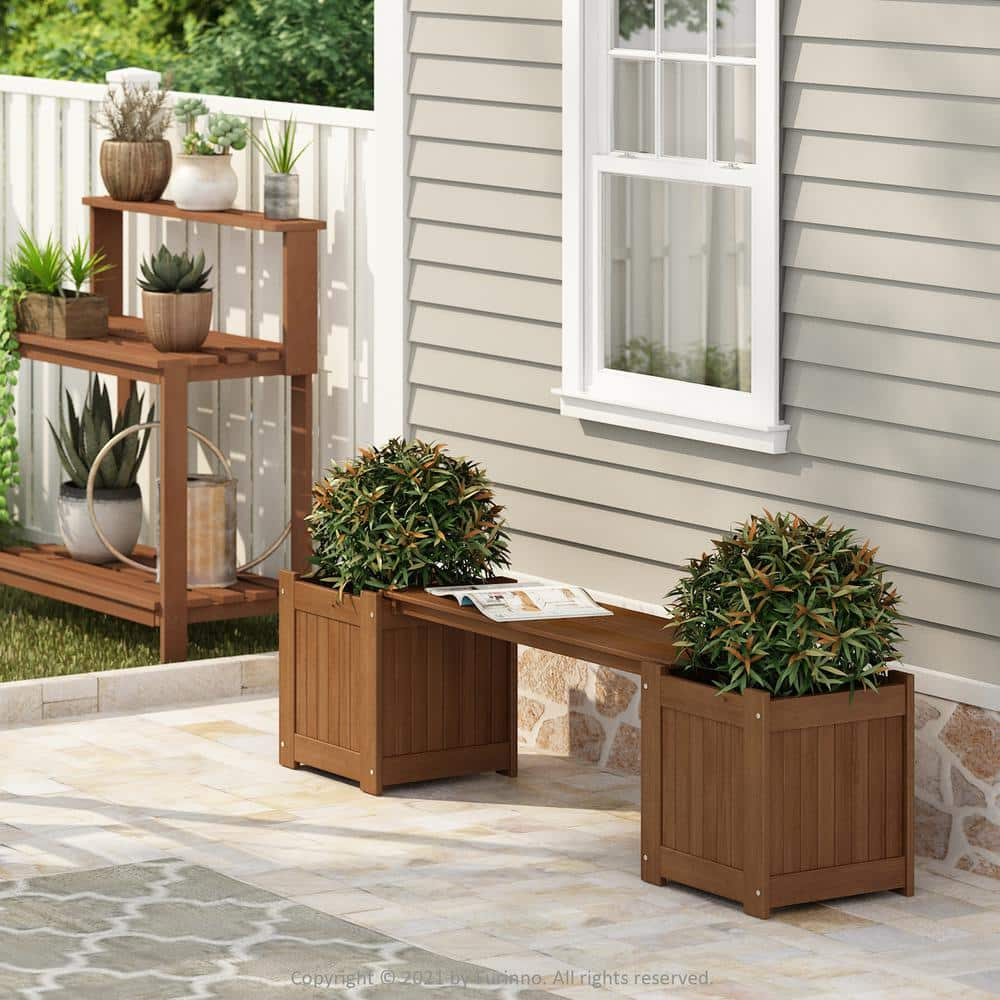 Furinno Tioman Natural Hardwood Planter Box FG16011