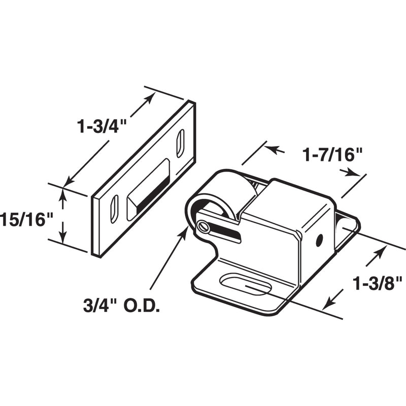 ROLLER CATCH1-7/16X1-3/8