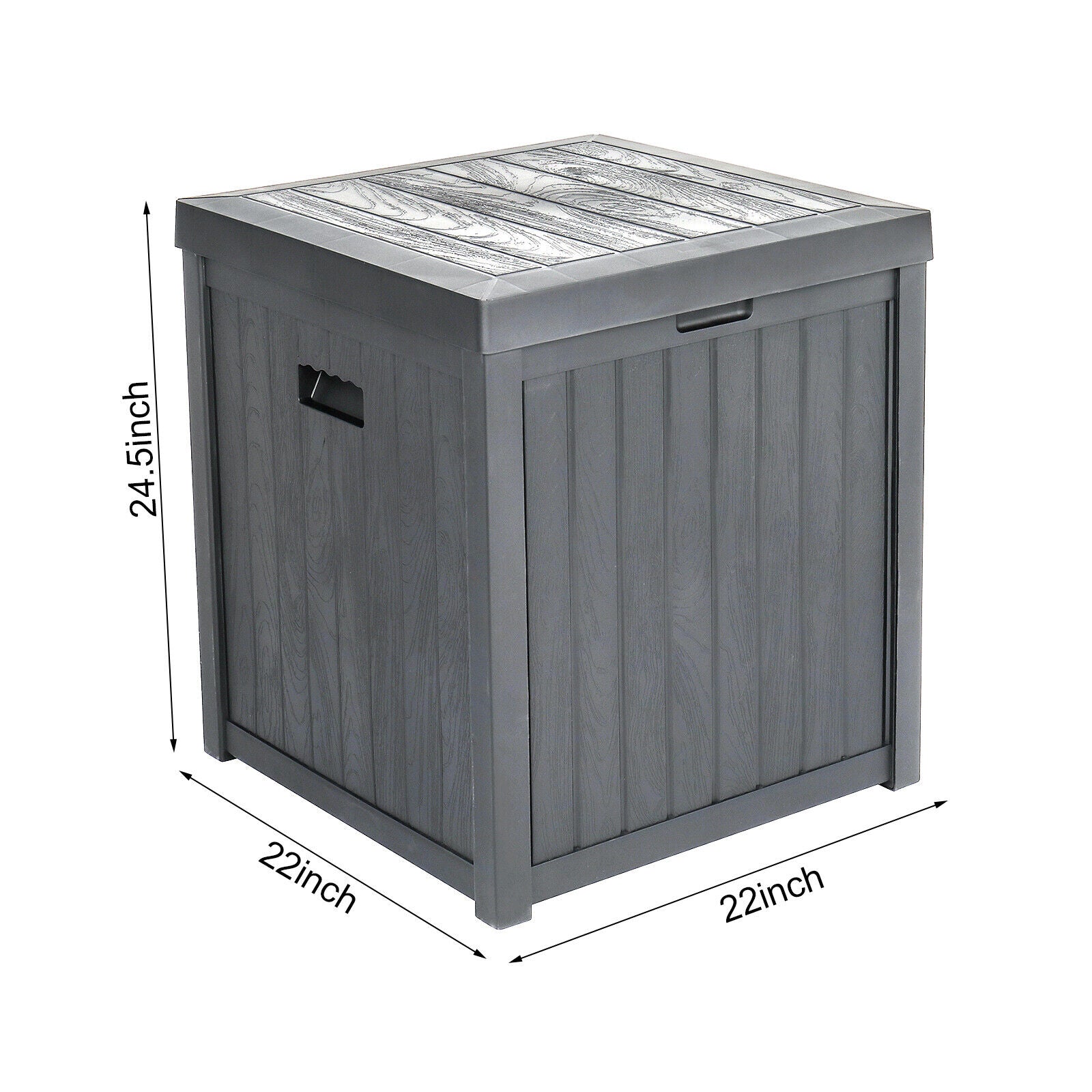 51 Gallon Deck Box Storage Container Box for Patio Furniture, Outdoor Cushion, Garden Tool and Sports Equipment with Lockable Lid