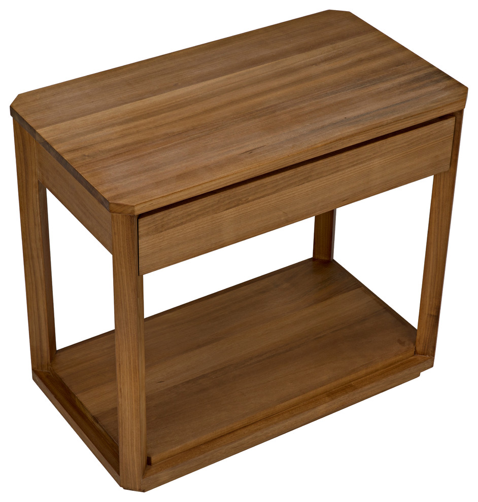 SL11 Side Table  Gold Teak   Transitional   Side Tables And End Tables   by HedgeApple  Houzz