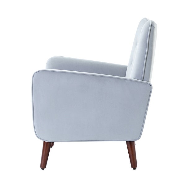 Epirus Upholstered Accent Armchair with Button Tufted Back by HULALA HOME