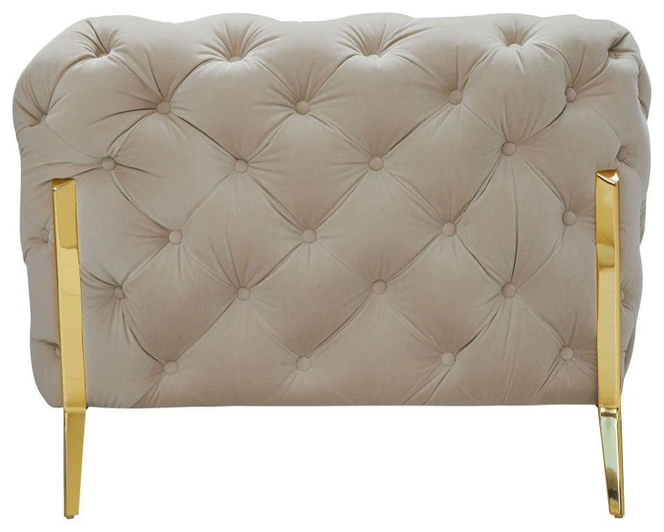 Jack Transitional Beige Fabric Loveseat   Contemporary   Loveseats   by Rustic Home Furniture Deco  Houzz