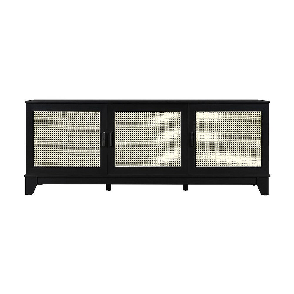 Manhattan Comfort Sheridan 62.99 In. Modern Cane Media Cabinet Console