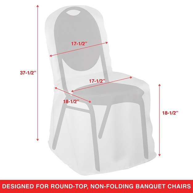 Lann x27 s Linens 10 Pcs Polyester Banquet Chair Covers For Wedding party Cloth Fabric Slipcovers