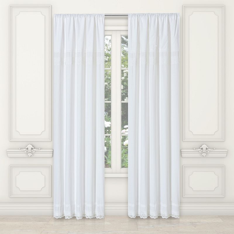 Five Queens Court Sloane Set of 2 Window Curtain Panels