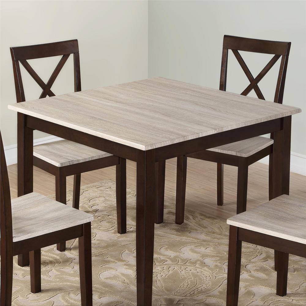 Dorel Living Sunnybrook Rustic 5-Piece Espresso Dining Set FA7514