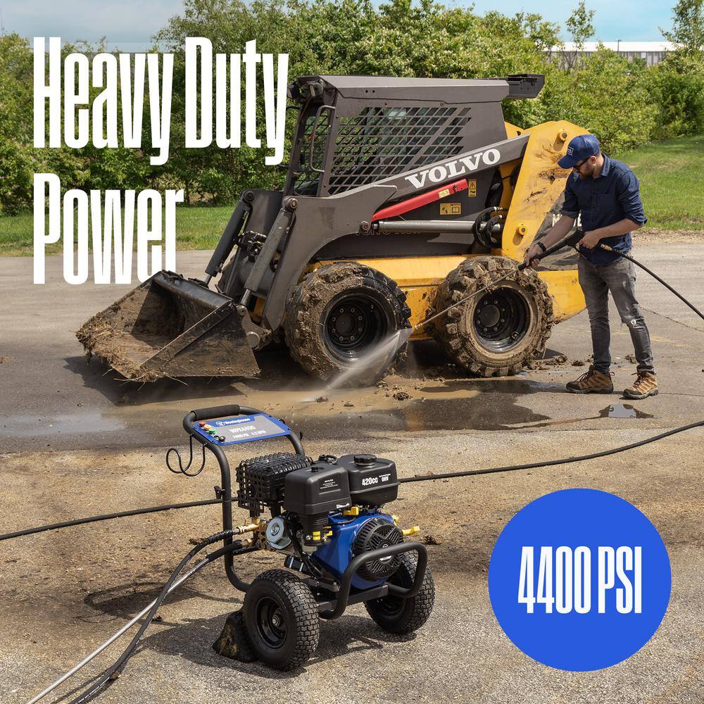 Westinghouse WPX 4400 psi 4.2 GPM 420 CC Cold Water Gas Powered Triplex Pump Pressure Washer with 5 Quick Connect Nozzles WPX4400