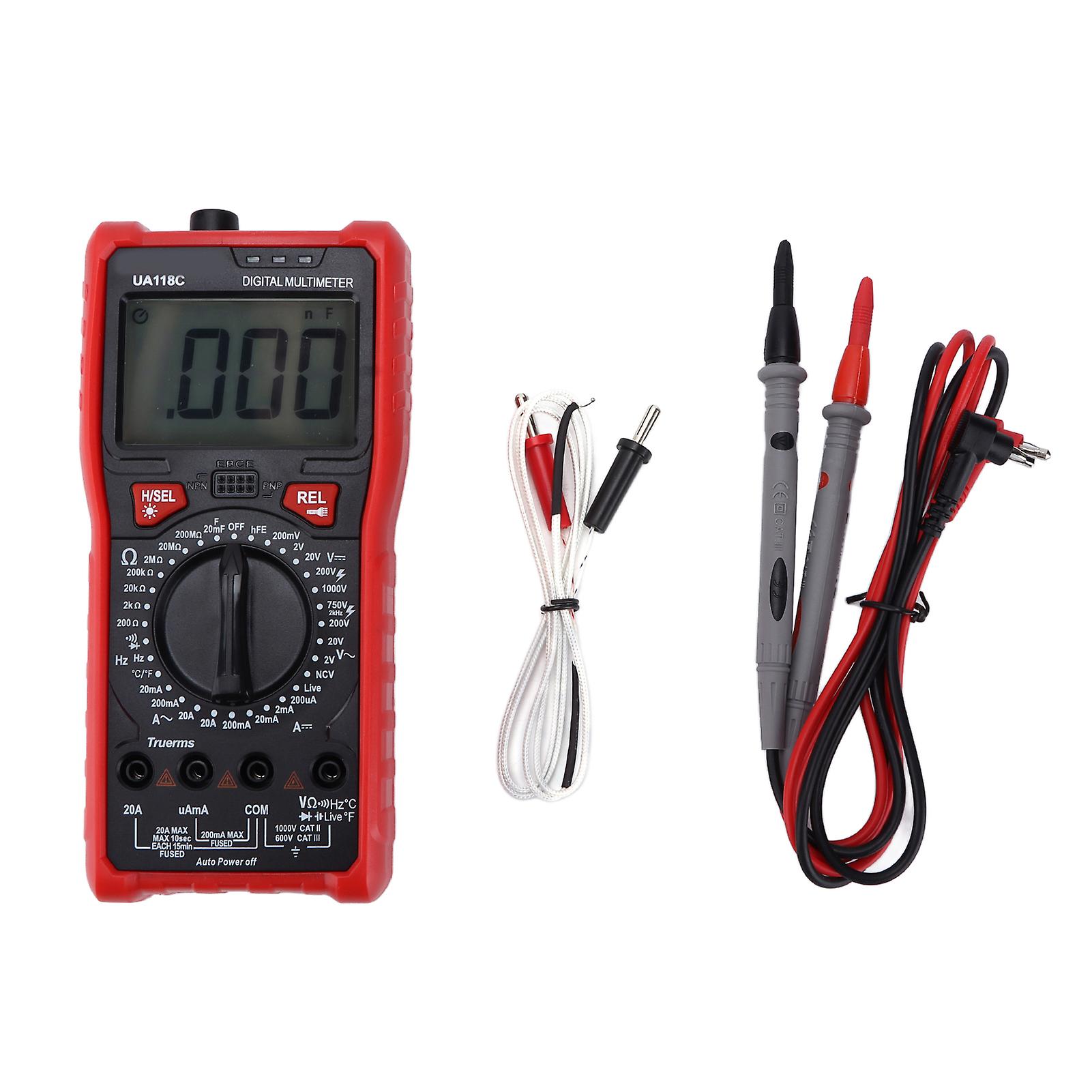 Ua118c Digital Multimeter Automatic Range Voltage Ammeter Anti Burning Multimeter With Temperature Measurement 750v