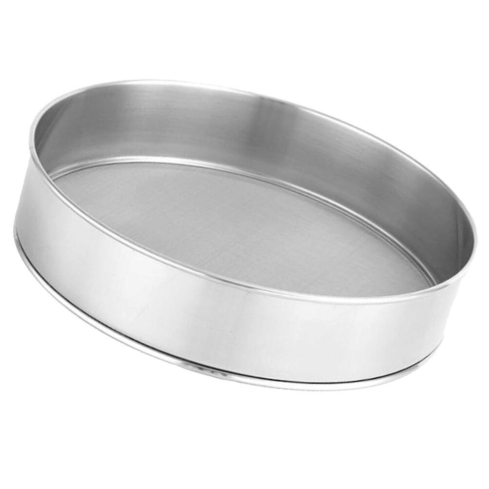 Stainless Steel Fine Mesh Flour Sifter Handheld Flour Sifting Sieve Strainer Round Cake Baking Sugar Filter Mesh (30cm)