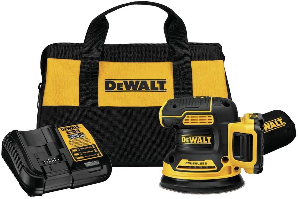 DEWALT 20V MAX Random Orbit Sander， 5-Inch， Cordless Kit (DCW210D1)