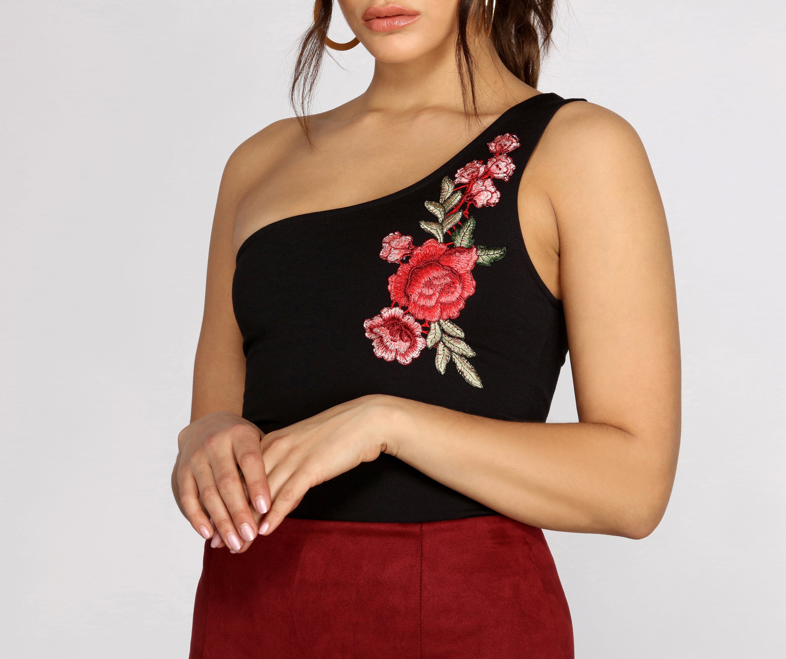 Floral Beauty One Shoulder Bodysuit