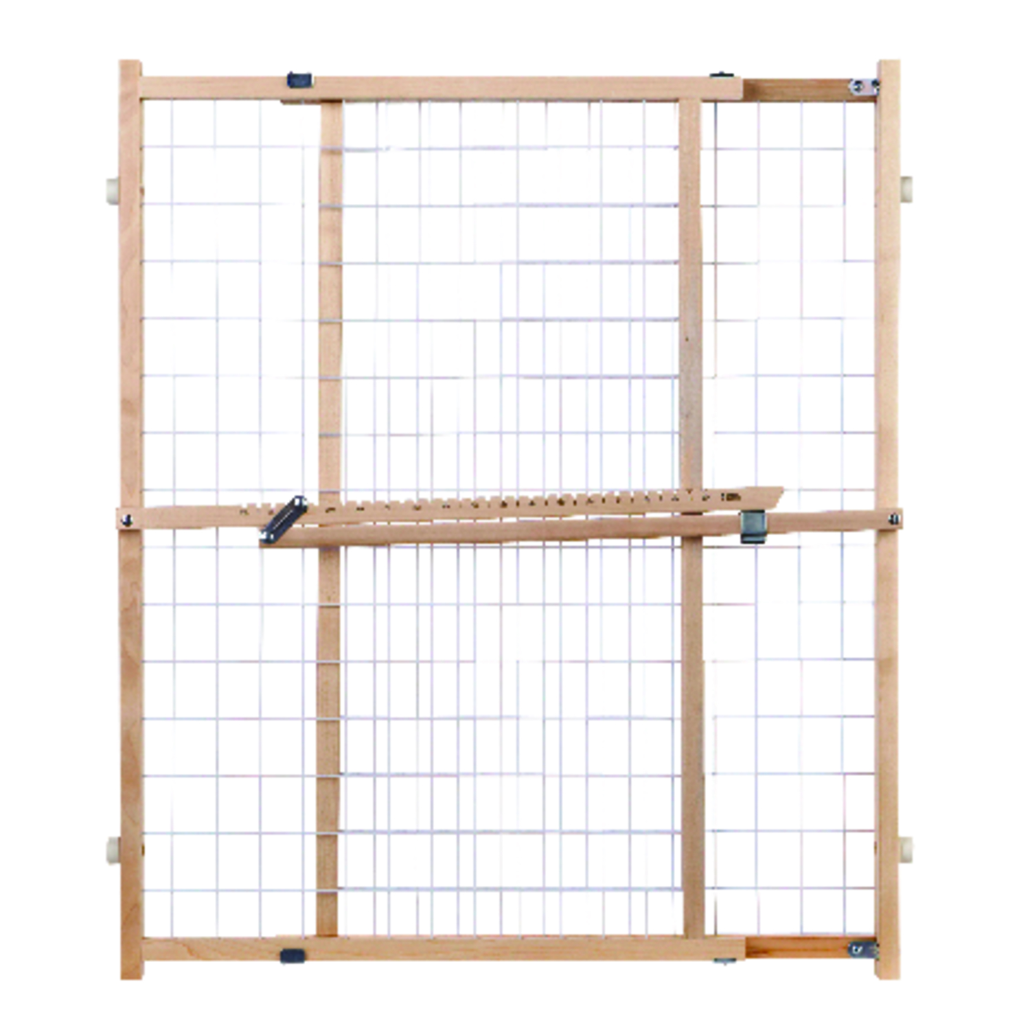 North States Gray 32 in. H X 29-1/2-50 in. W Wood Wire Mesh Gate