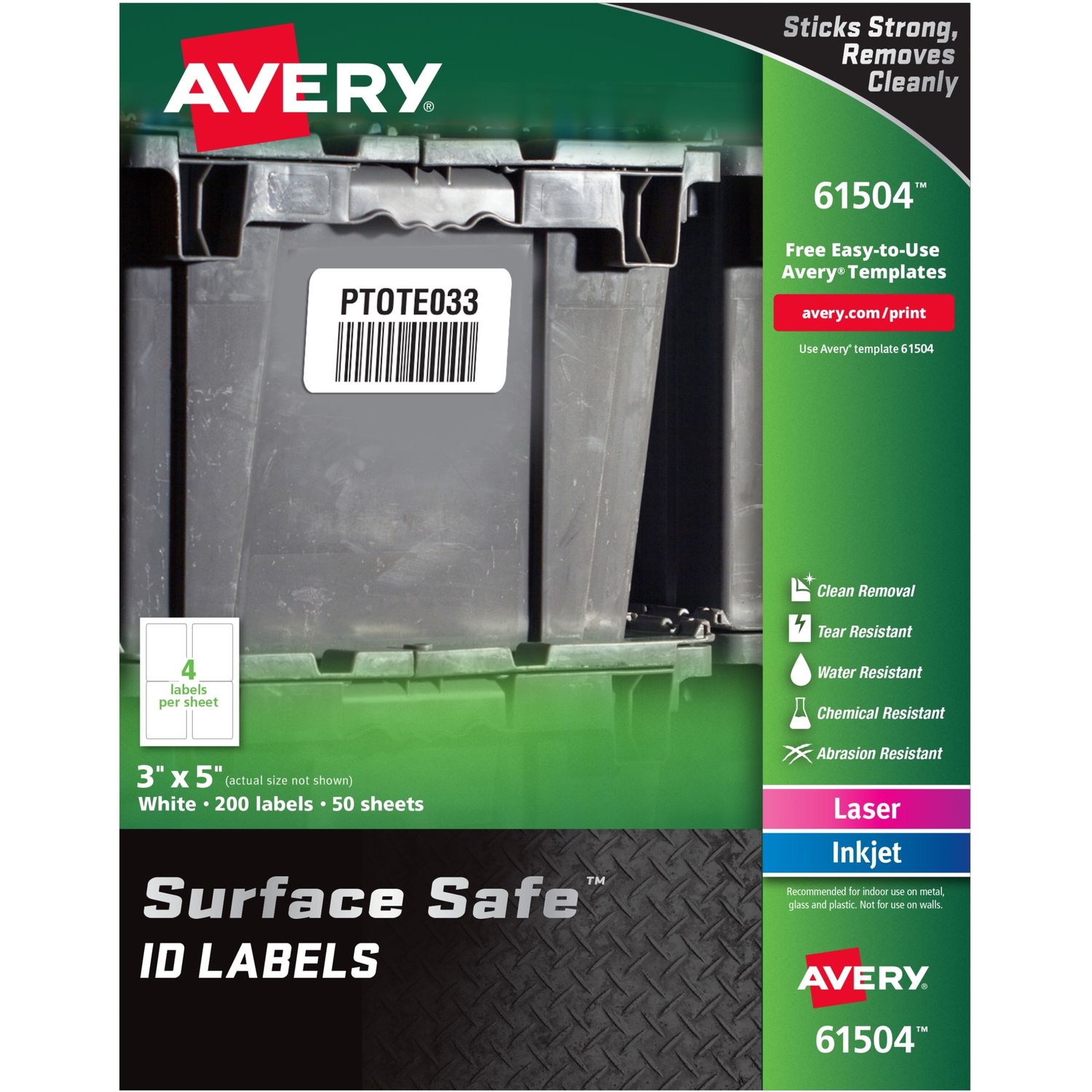 Surface Safe ID Label by Avery AVE61504