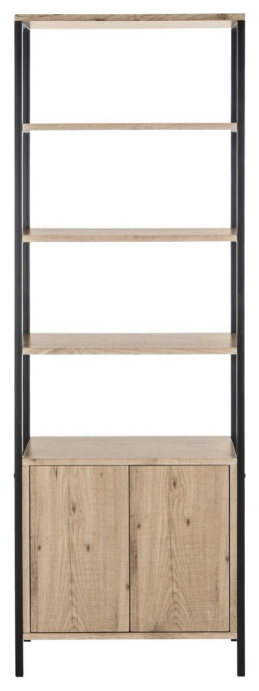 Addie Retro Mid Century Wood Etagere/ Bookcase Oak/Black   Modern   Bookcases   by Virgil Stanis Design  Houzz