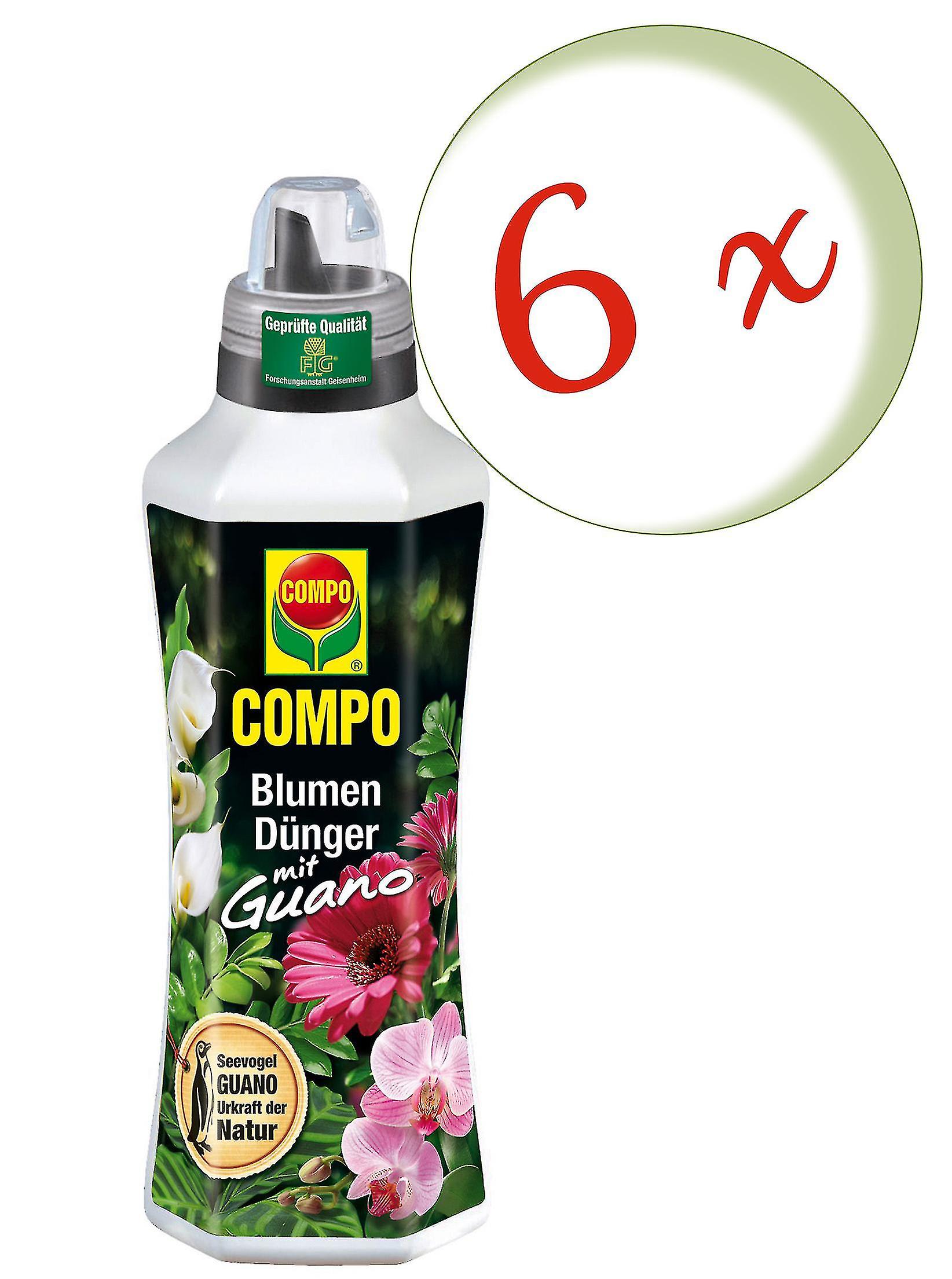 6 x COMPO flower bulbs with guano， 1 liter