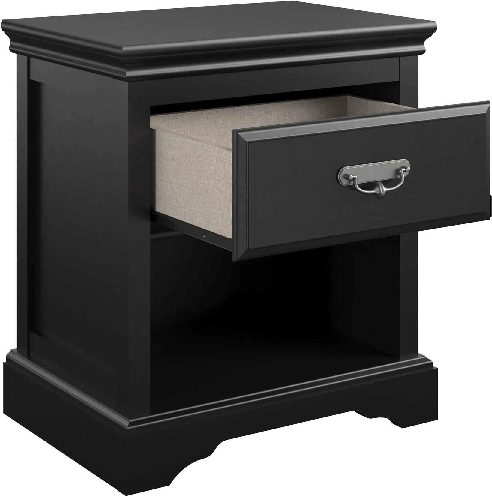 Bristol Traditional Black Nightstand