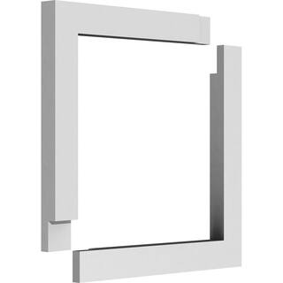 Ekena Millwork 38 in. x 32 in. x 24 in. Prescott White PVC Decorative Wall Panel (2-Piece) WALP32X24X037PRE