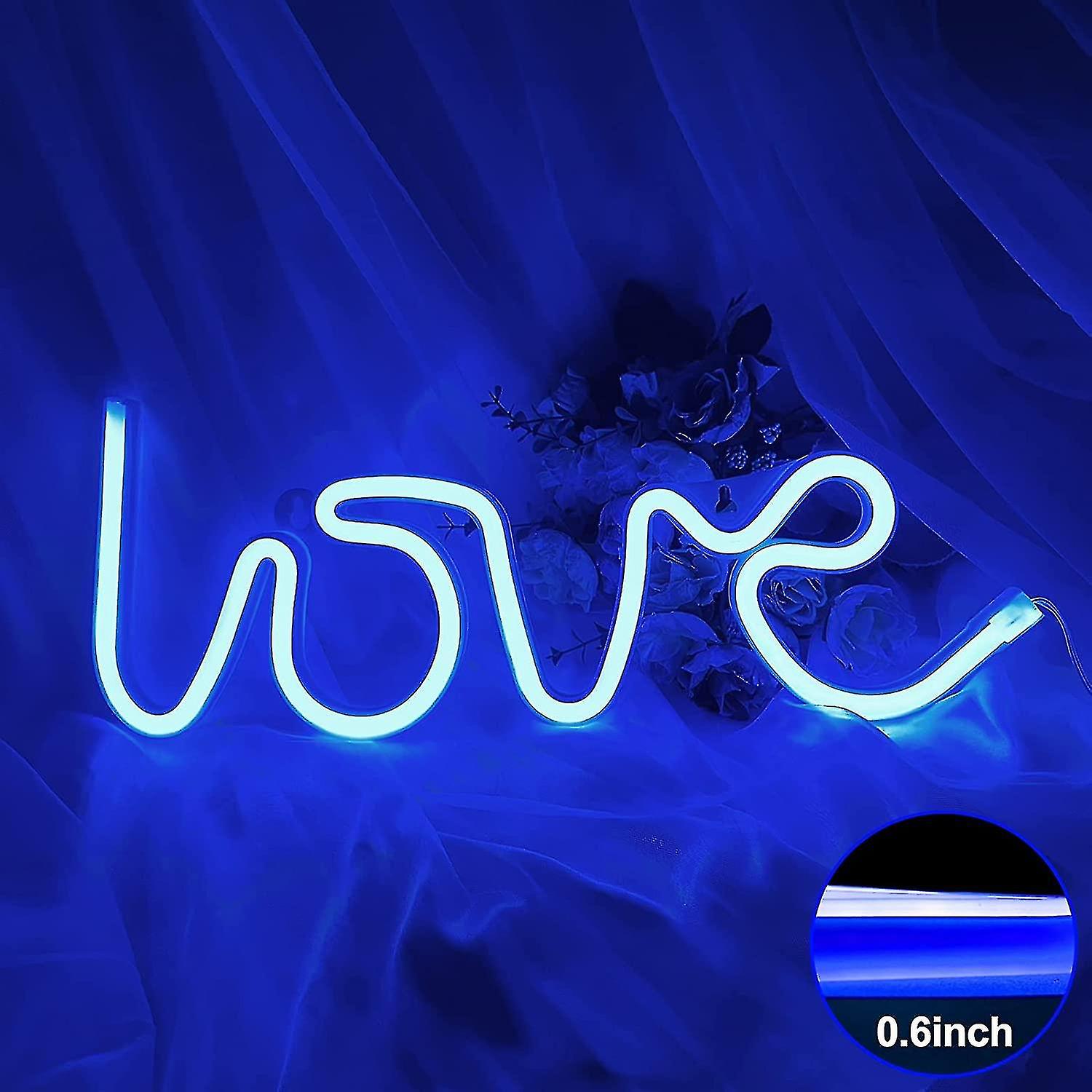 Love Light Neon Lights Signs For Bedroom， Usb Or Battery Led Neon Wall Signs Aesthetic Light Up Signs For Kids School Gift Home Bedroom Birt