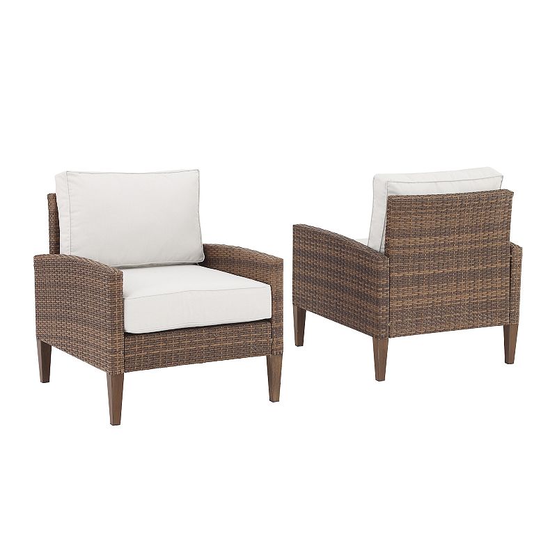 Crosley Capella Outdoor Wicker Chair 2-Piece Set