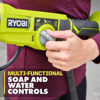 RYOBI ONE+ 18V Cordless Soap Dispensing Scrubber Kit with 2.0 Ah Battery and Charger PCL1701K