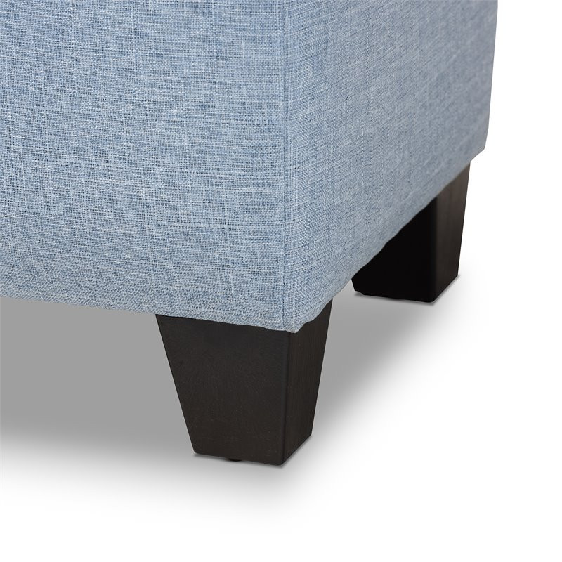 Baxton Studio Fera Tufted Fabric Ottoman with Storage in Light Blue   Transitional   Footstools And Ottomans   by HedgeApple  Houzz