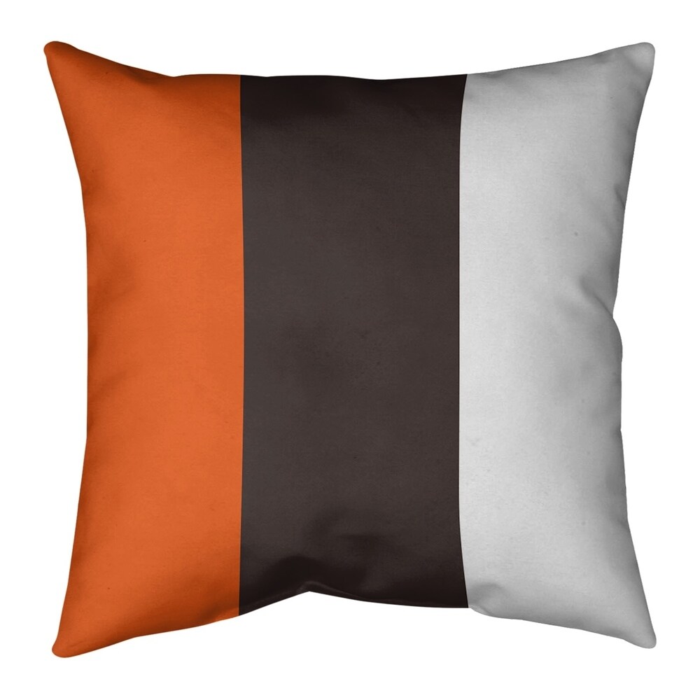 Cleveland Cleveland Throwback Football Stripes Floor Pillow   Standard