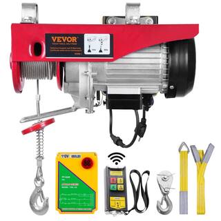 VEVOR 880 lbs. Electric Chain Hoist 850W 110V Electric Steel Wire Winch with Wireless Remote Control for Garage Factory DDG880LBS52FTW0V1V1