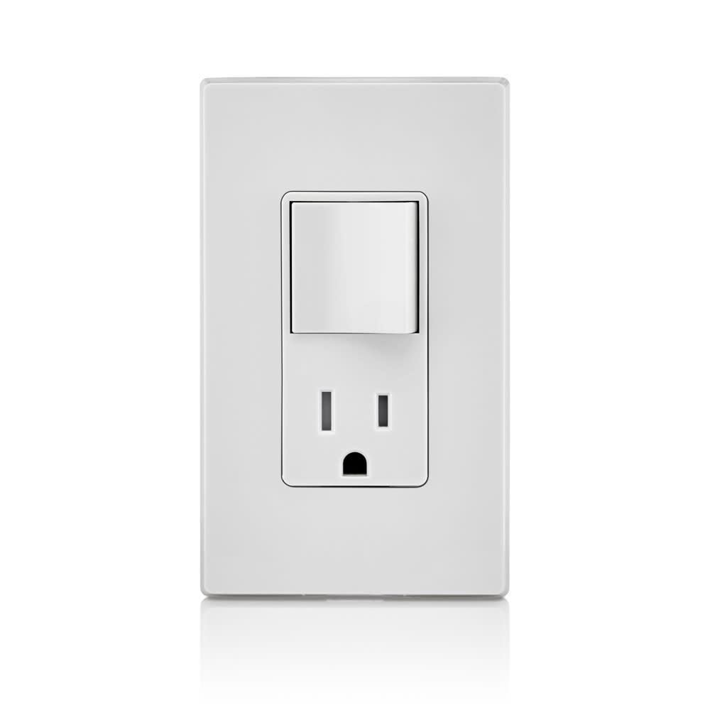 Leviton Combination Decora Switch and Receptacle/Outlet 15A White