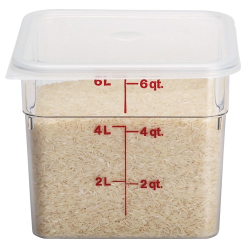 Cambro SFC6S Square Seal Lid For 6 and 8 Qt. Capacity Clear Camwear Containers