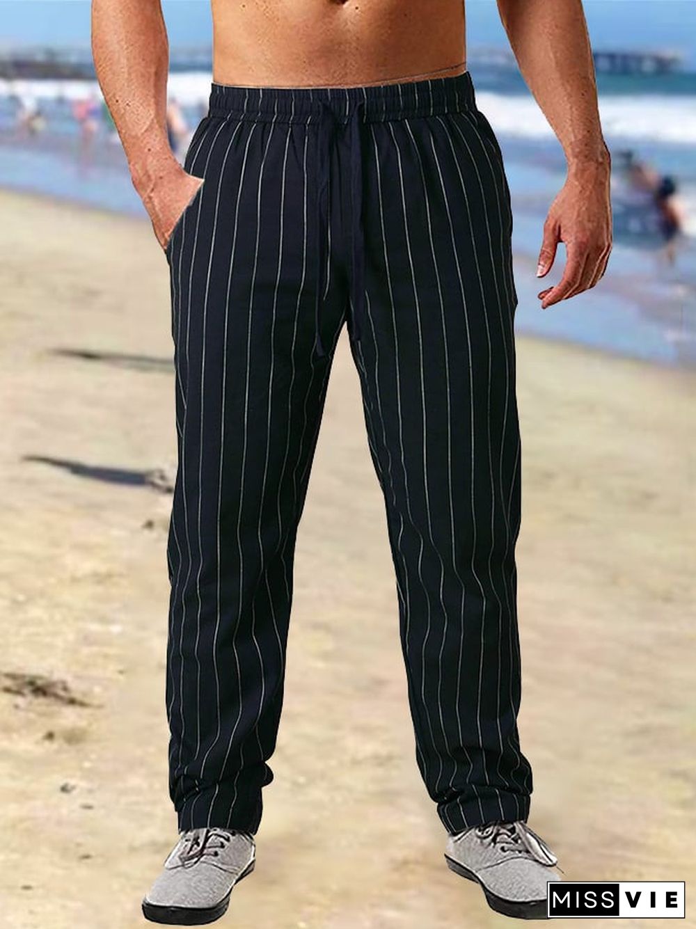 Men's Casual Stripes Pants