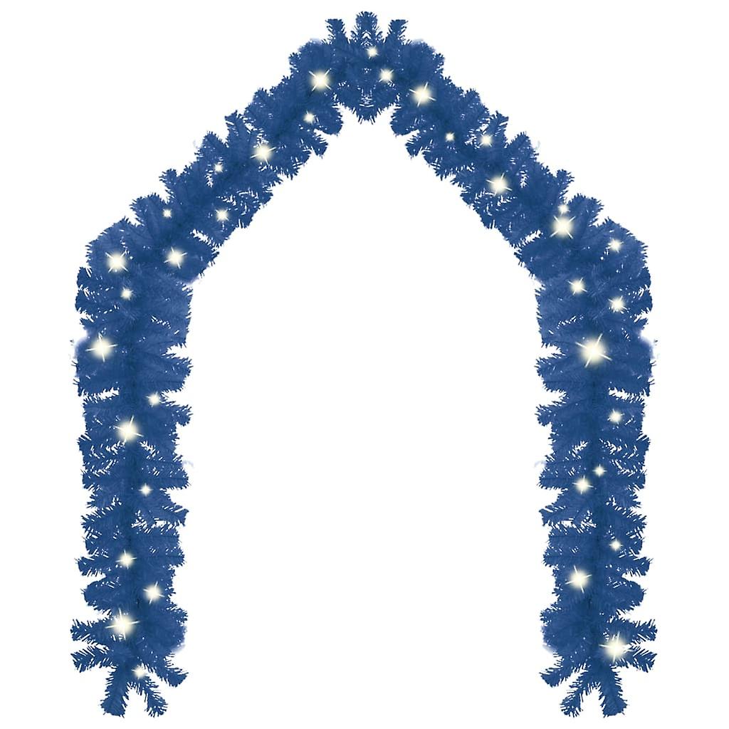 Vidaxl Christmas Garland With Led Lights 33 Ft Blue