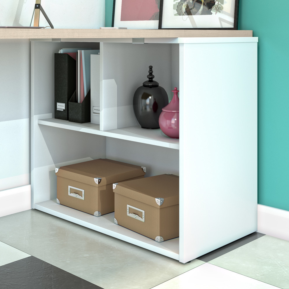 Bestar i3 Plus 3 Cubby Storage Unit in Bark Gray   Transitional   Bookcases   by Bestar  Houzz