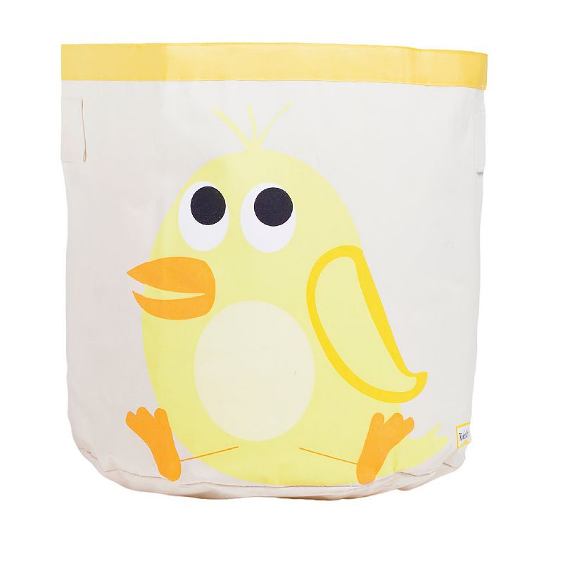 Cylindrical Cotton Canvas Storage Bin Nathan the Chick