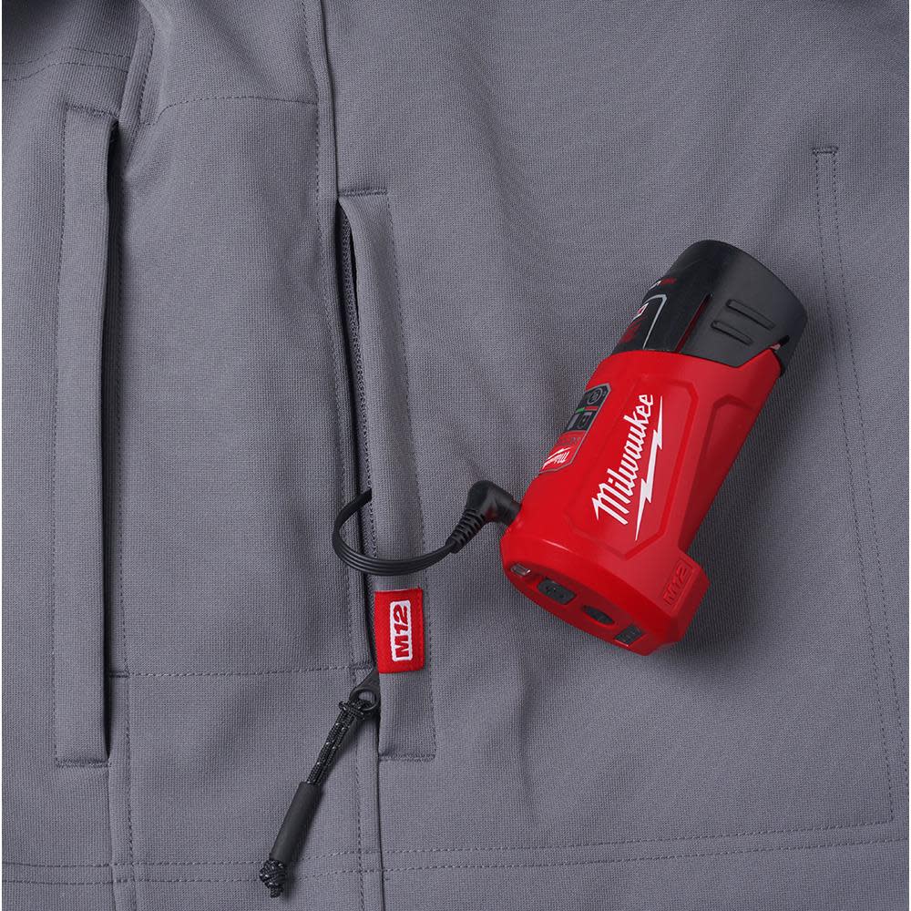 Milwaukee M12 Heated TOUGHSHELL Jacket Kit Gray 2X