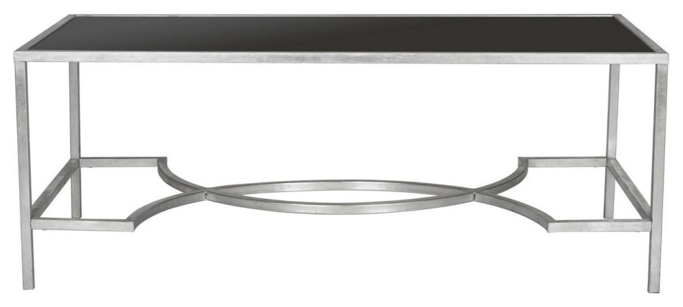 Kathryn Coffee Table Silver/ Tempered Glass Top   Modern   Coffee Tables   by Virgil Stanis Design  Houzz