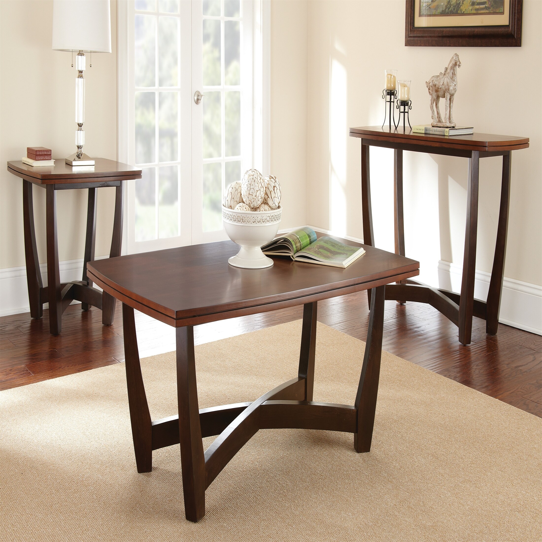 Brown Solid Wood End Table