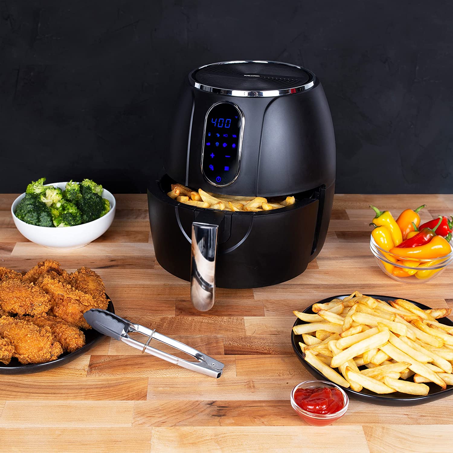 Kalorik 3.2 Quart Digital Air Fryer， Black 3.2-Quart Black Air Fryer