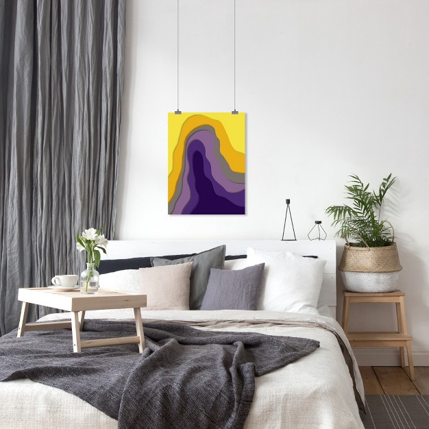 Americanflat Minimalist Wall Art Room Decor 70s Abstract Wave By Miho Art Studio