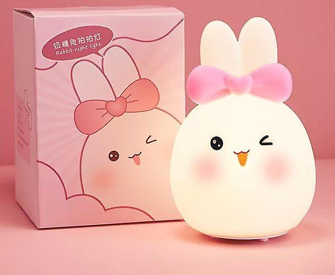 Cute Kids Night Light Night Lamp Night Lights For Kids Bedroom Toddler Baby Portable Silicone Battery Led Nightlight Nursery (sweet Cat)