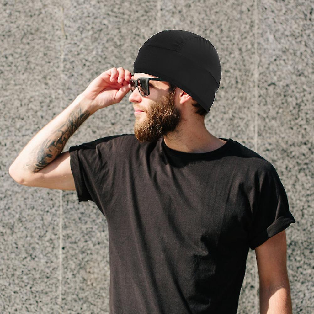 Breathable Men Anti-sweat Bike Headband Quick Dry Liner Hat Cycling Hat Running Riding Bandana(ice Silk Hat )