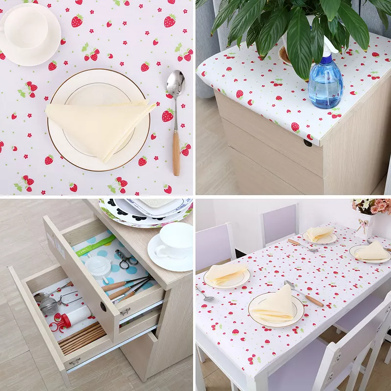 Strawberry Pattern Drawer Table Mat Drawer Liner Wardrobe Shelf Pad