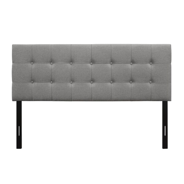 Ida Button-tufted Upholstered Transitional Adjustable Headboard - - 33094250