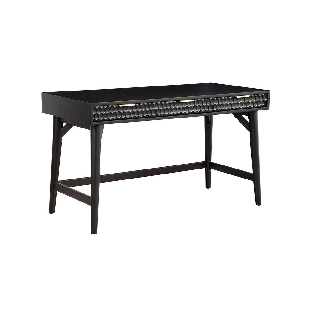 Origins by Alpine Black Pearl Large Desk  Black