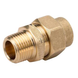 HOME-FLEX 12 in. CSST x 12 in. MIPT Brass Male Adapter 11-436-005